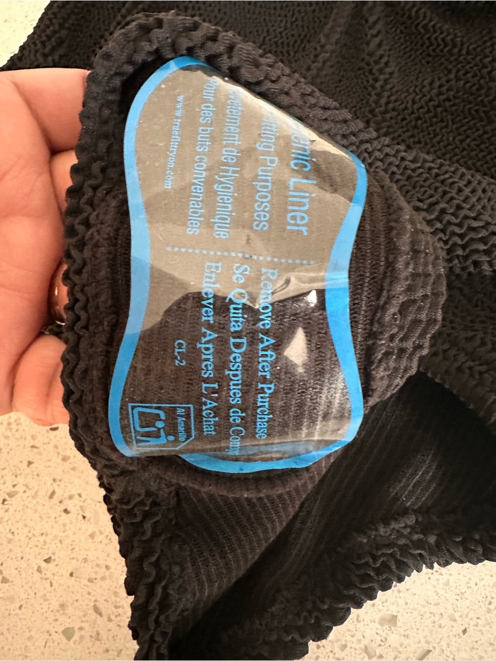 New DKNY Black Textured Crinkle Swimsuit O-Ring One-Piece Bathing Suit Vacation - Picture 5 of 14